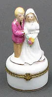 Wedding Couple on Mini Trinket Box 01-37308