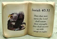 Ceramic Book Eagle Verse Isaiah 40:31 0111-10127