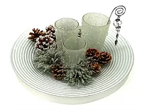Ice Crystal 3 VotivePlate 15pc Holiday Set 0142-84218