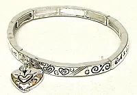 Stackable Stretch Bangle Heart Charm 015-2731