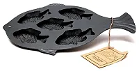 Old Mountain Cast Iron Preseasoned Fish Cornbread Pan 0166-10145