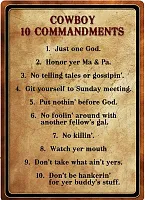 Cowboy 10 COMMANDMENTS 017-1529