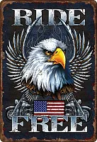RIDE FREE - Tin Sign 017-1593