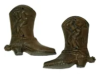 Cast Iron Western Cowboy Boots Set of 6 0170-05201R