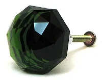 LARGE Green Solid Crystal Glass DrawerDoor Pull 0170-HO14G