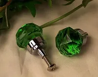 SMALL Green Solid Crystal DrawerDoor Pull 0170-HO35G