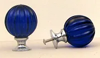 Blue Solid Crystal Pumpkin Knob 0170J-01045B