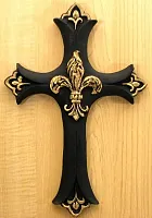 Cast Iron Fleur De Lis Medium Cross 0170J-03647