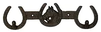 Cast Iron Horse Horseshoe 2 Hook Rack 0170J-04180