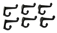 Cast Iron Double Acorn Hook Black Set of 6 0170J-531705B