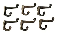 Cast Iron Double Acorn Hook Rust Set of 6 0170J-531705R