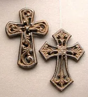 Unique Set of 4 Cast Iron Crosses 0170K-03650