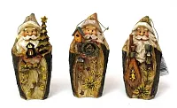 Roman Carved Santa Ornament set3 0182-38481