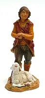 Fontanini 5&#039;&#039; Scale Paul Shepherd w Sheep 0182-72688