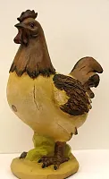 Hen Figurine Faux Wood design 0183-73864