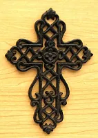Small Cast Iron Cross with Scrolls Set of 16 0184-01051