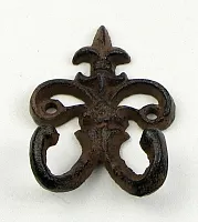 Fleur De Lis Cast Iron Wall Double Hook 0184-1026
