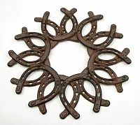 Cast Iron Horseshoe Wreath 0184J-0072