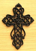 Small Cast Iron Cross with Scrolls 0184J-01051
