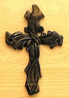 Ribbon Cross Brushed Gold 6 Sets 12 Pieces 0184J-0241G-12