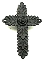 Antiqued Rust Cast Iron Cross Set of 2 0184J-0244-2