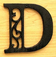 Cast Iron Letter D 0184J-0557-D