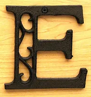 Cast Iron Letter E 0184J-0557-E