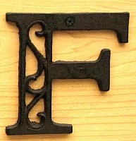 Cast Iron Letter F 0184J-0557-F