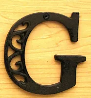 Cast Iron Letter G 0184J-0557-G