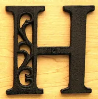 Cast Iron Letter H 0184J-0557-H
