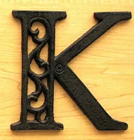 Cast Iron Letter K 0184J-0557-K