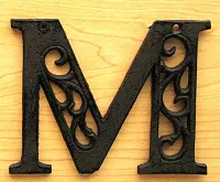 Cast Iron Letter M 0184J-0557-M