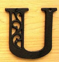 Cast Iron Letter U 0184J-0557-U