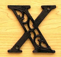 Cast Iron Letter X 0184J-0557-X