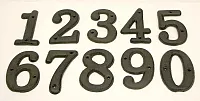 Solid Cast Iron Number 0 - 9 Set 10 0184J-13021