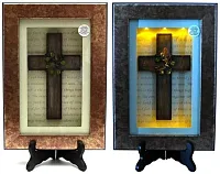 Spiritual Harvest Vine Cross Lighted Shadow Box 0193-0774