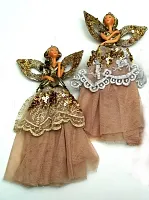 Elegant Lady with Gold Skirt Ornaments Set of Two 0197-238888