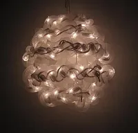 10&#039;&#039; White Spun Tube Light Ball 1 Lights 0197-92709007