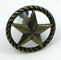 Antique Brass Star Drawer Handle Each 021-52318