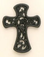 Small Cast Iron Love Cross 021-52372