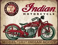 Tin Sign - Indian Scout 034-1933