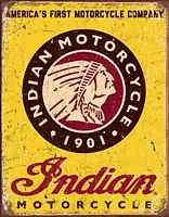 Tin Sign Indian Motorcycles Since 1901 034-1934