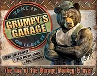 Tin Sign - Grumpy&#039;s Garage 034-2011