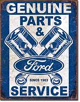 Tin Sign Ford Service - Pistons 034-2068