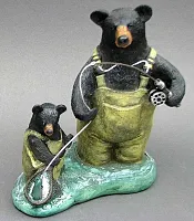 Resin &quot;Fishing Bears&quot; 049-13194