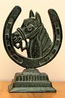 Cast Iron Table Top Horseshoe / Horse 049-16981B