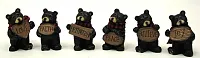 Mini Bear withSign Set of 6 049-26163