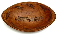 Wood-look Decorative Oval Bowl &#039;God&#039;s Masterpiece&#039; 049-29301