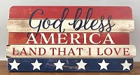&quot;God Bless America&quot; Wood Sign 049-36516