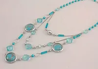 Blue Beads Necklace 049-40422